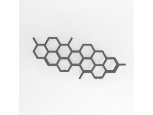 TERMA grzejnik dekoracyjny poziomy HEX 502x1126 grafit