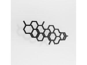 TERMA grzejnik dekoracyjny poziomy HEX 502x1126 czarny