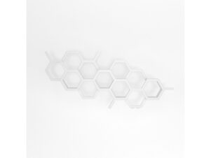 TERMA grzejnik dekoracyjny poziomy HEX 502x1126 biały