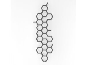 TERMA grzejnik dekoracyjny pionowy HEX 1700x573 grafit