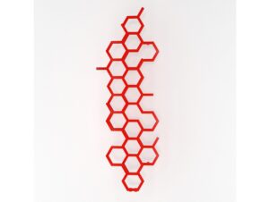 TERMA grzejnik dekoracyjny pionowy HEX 1700x573 czerwony