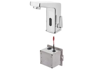 DEANTE bateria umywalkowa bezdotykowa z regulacją temperatury - 4xAA SENSOR chrom