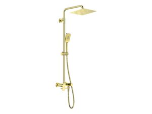 DEANTE deszczownica z baterią wannową - ruchoma wylewka ALPINIA złoty