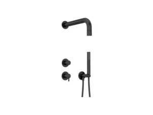 DEANTE zestaw prysznicowy podtynkowy z główką prysznicową SILIA nero