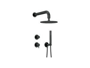 DEANTE zestaw prysznicowy podtynkowy z głowicą prysznicową SILIA nero