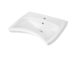 DEANTE umywalka ceramiczna wisząca dla osób z ograniczeniami ruchowymi z przelewem TEMISTO biały