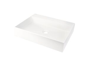 DEANTE umywalka granitowa nablatowa CORREO alabaster