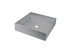 DEANTE umywalka granitowa nablatowa CORREO szary metalik