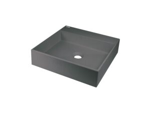 DEANTE umywalka granitowa nablatowa CORREO antracyt metalik