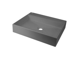 DEANTE umywalka granitowa nablatowa CORREO antracyt metalik