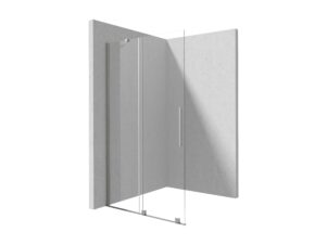 DEANTE ścianka prysznicowa walk-in - przesuwna 100 cm PRIZMA stal szczotkowana