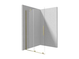 DEANTE ścianka prysznicowa walk-in - przesuwna 100 cm PRIZMA złoto szczotkowane