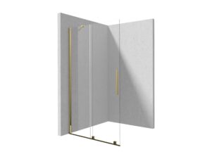DEANTE ścianka prysznicowa walk-in - przesuwna 100 cm PRIZMA złoto