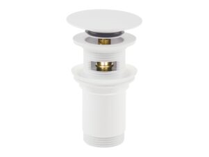 DEANTE korek do umywalki lub bidetu z tuleją - uniwersalny CLICK-CLACK bianco