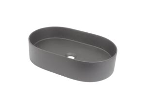 DEANTE umywalka granitowa owalna SILIA antracyt metalik