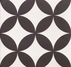 GRES PATCHWORK HANOI CIRCLE BLACK 33x33